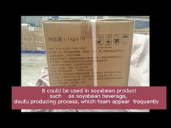 Ontschuimingsmiddel van voedingskwaliteit voor sojabonen en zuivelproducten