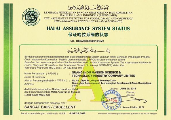 China Masson Group Company Limited Certificaten